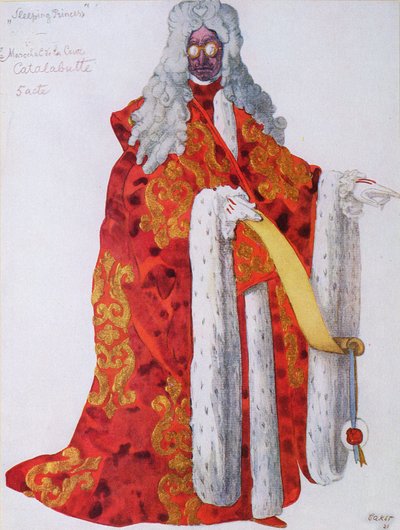 Kostümentwurf für Marschall Cantalabutte, aus Dornröschen, 1921 von Leon Bakst